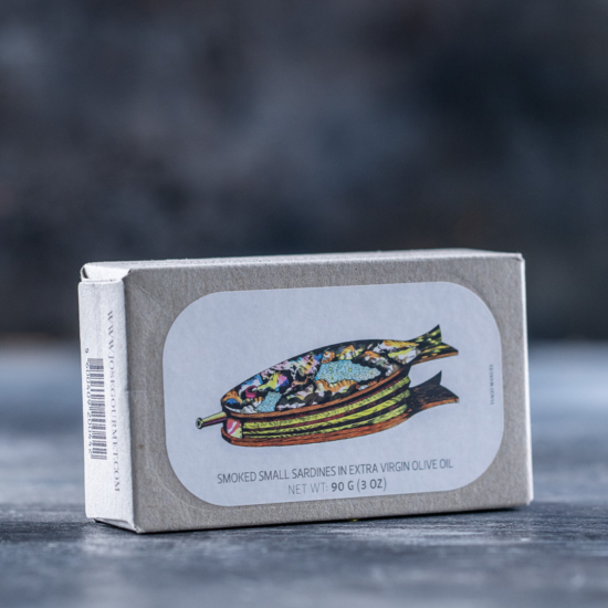 Små røgede sardiner i ekstra jomfruolivenolie – JOSE GOURMET