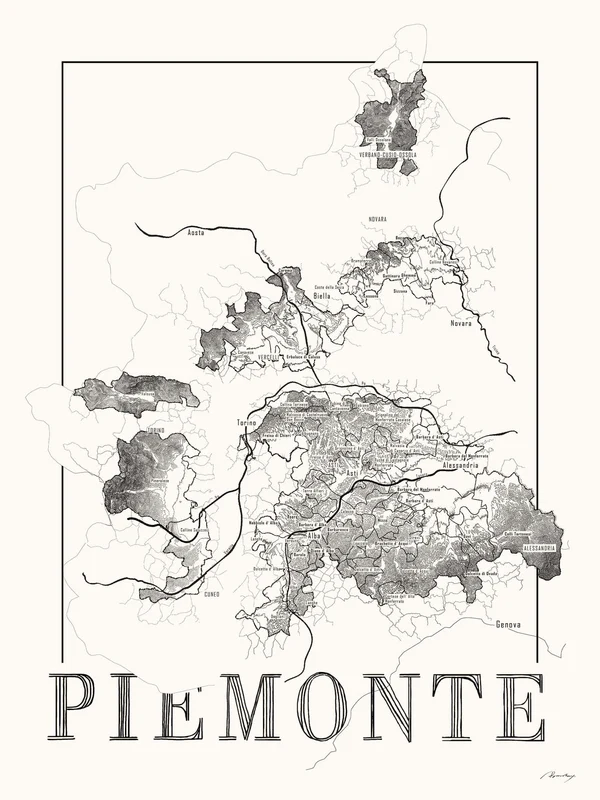 Piemonte Vinkort – 30×40 cm