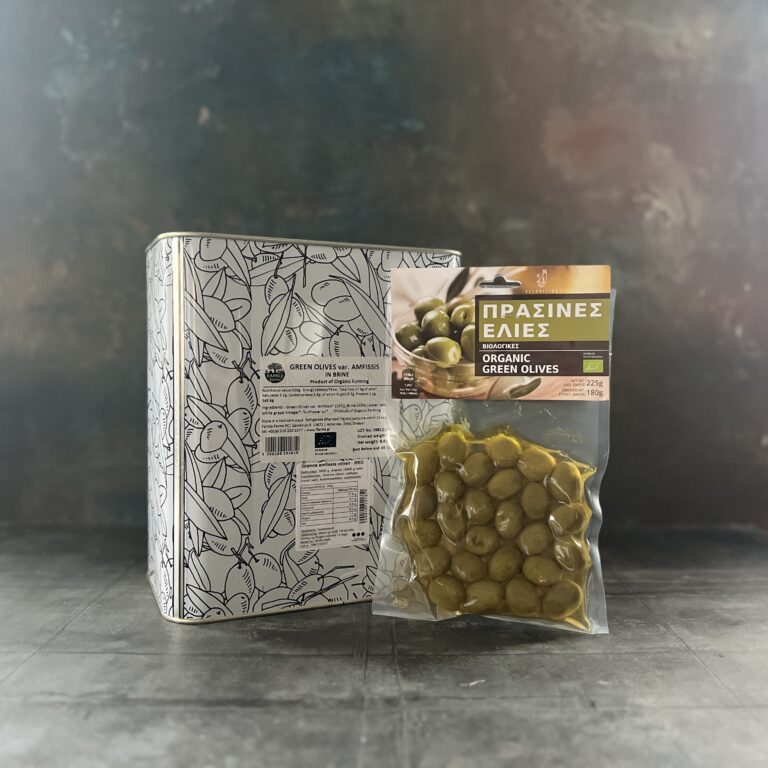 Grønne Amfissis oliven med sten – ØKO