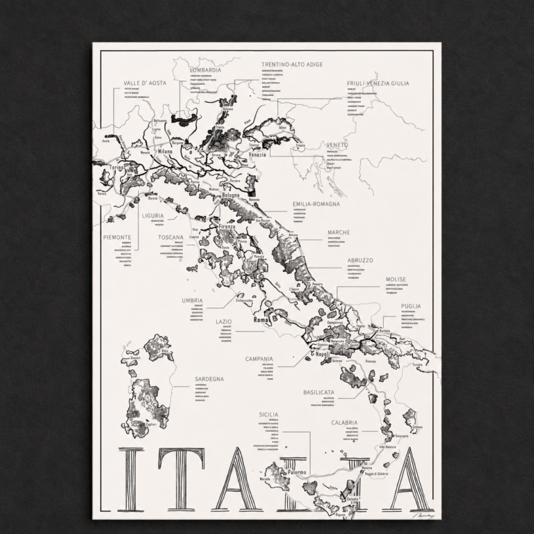 Italien Vinkort 50x70 cm