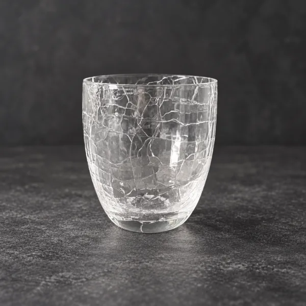 Crackled glas tumbler - RD23040