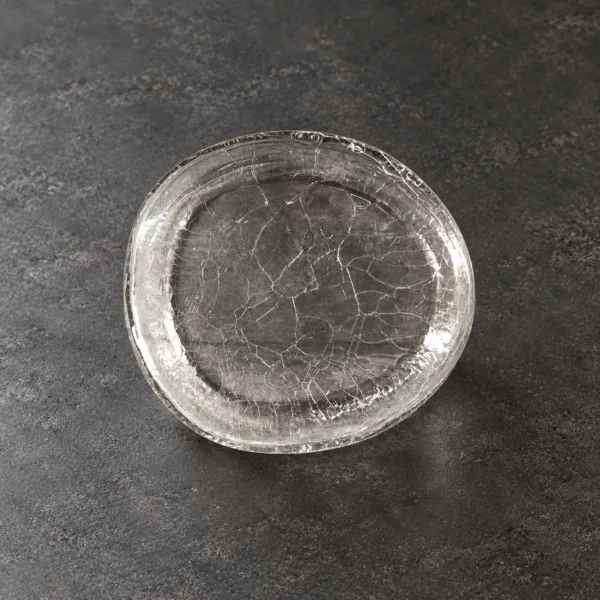 Crackled glass Pillow plate - RD23028