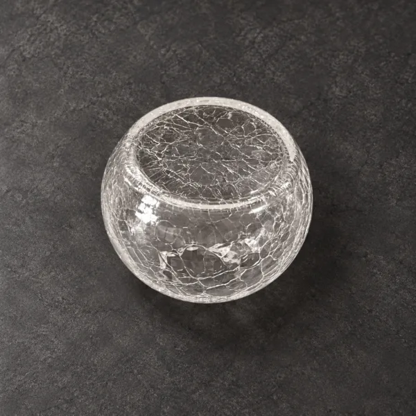 Crackled glass ShApes orb transp. - RD23009