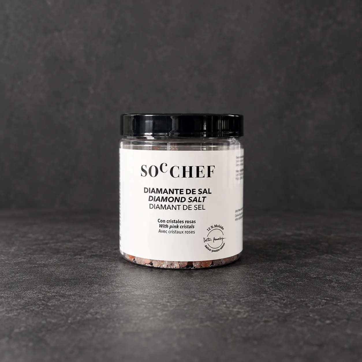 Diamantsalt med Pink Krystaller - SOC CHEF - 250g