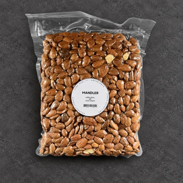 Mandler - med hinde - raÌŠ - 1000g