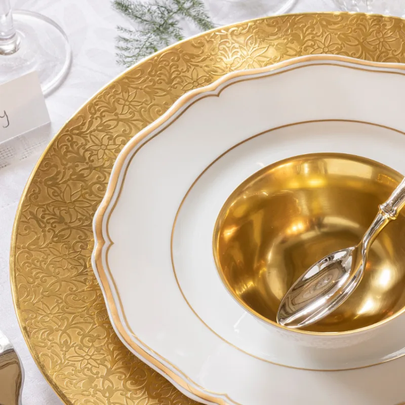 Mazurka Gold – Flat plate – Rim – 22cm - Image 2