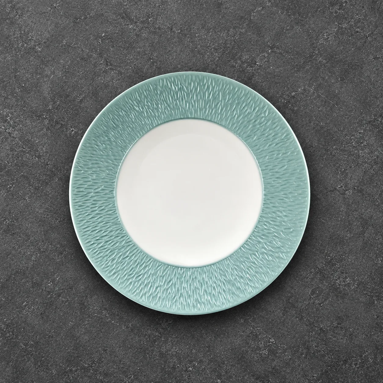 Mineral Irise Turquoise - Flat plate - Rim - 22cm