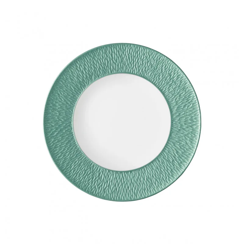 Mineral Irise Turquoise - Flat plate - Rim - 22cm - Billede 4