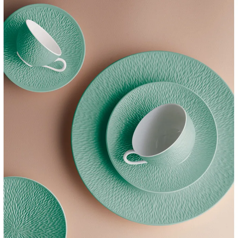 Mineral Irise Turquoise - Flat plate - Rim - 22cm - Billede 3