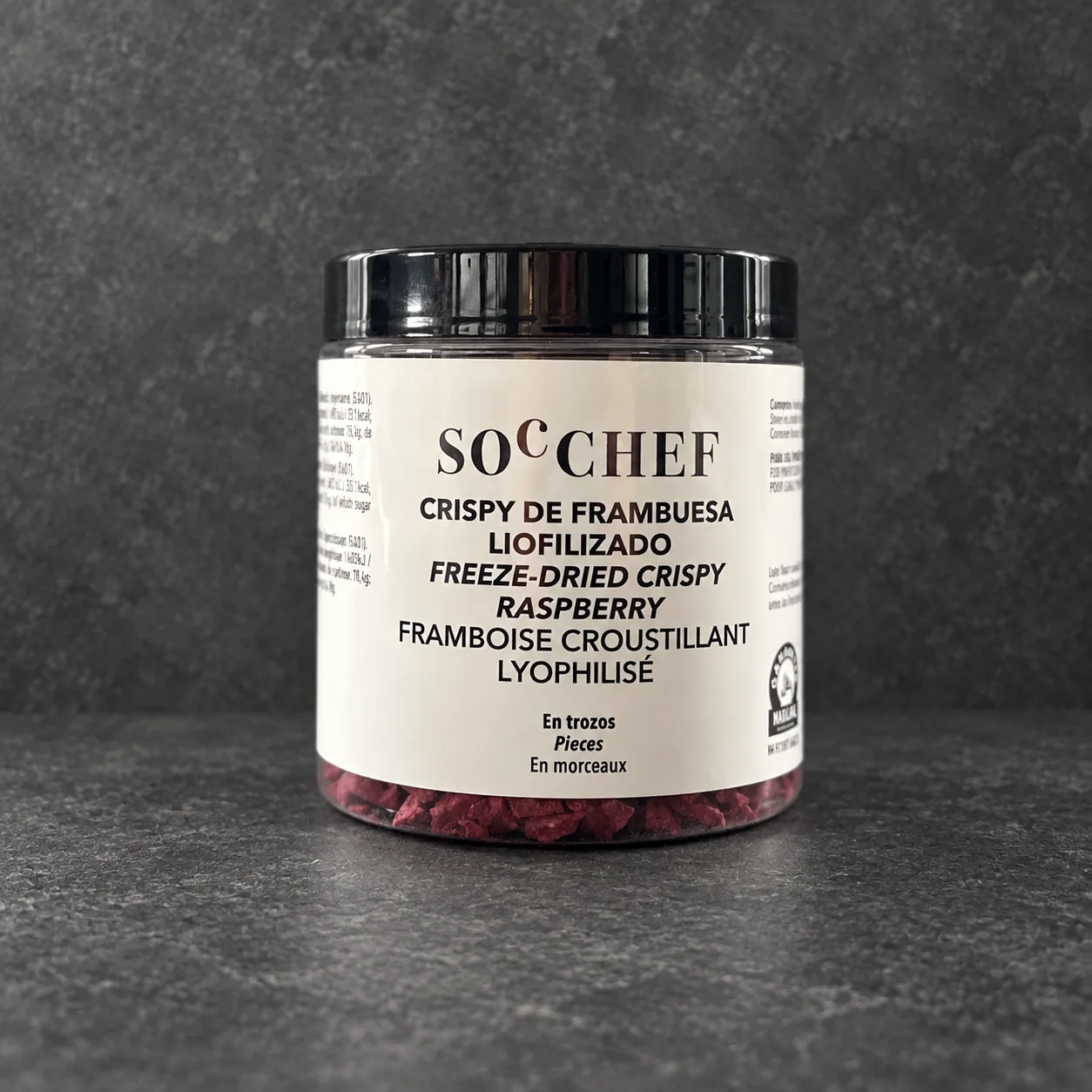 MADSPILD - Hele Frysetørrede Hindbær - SOC CHEF - 80g - 16-03-2026