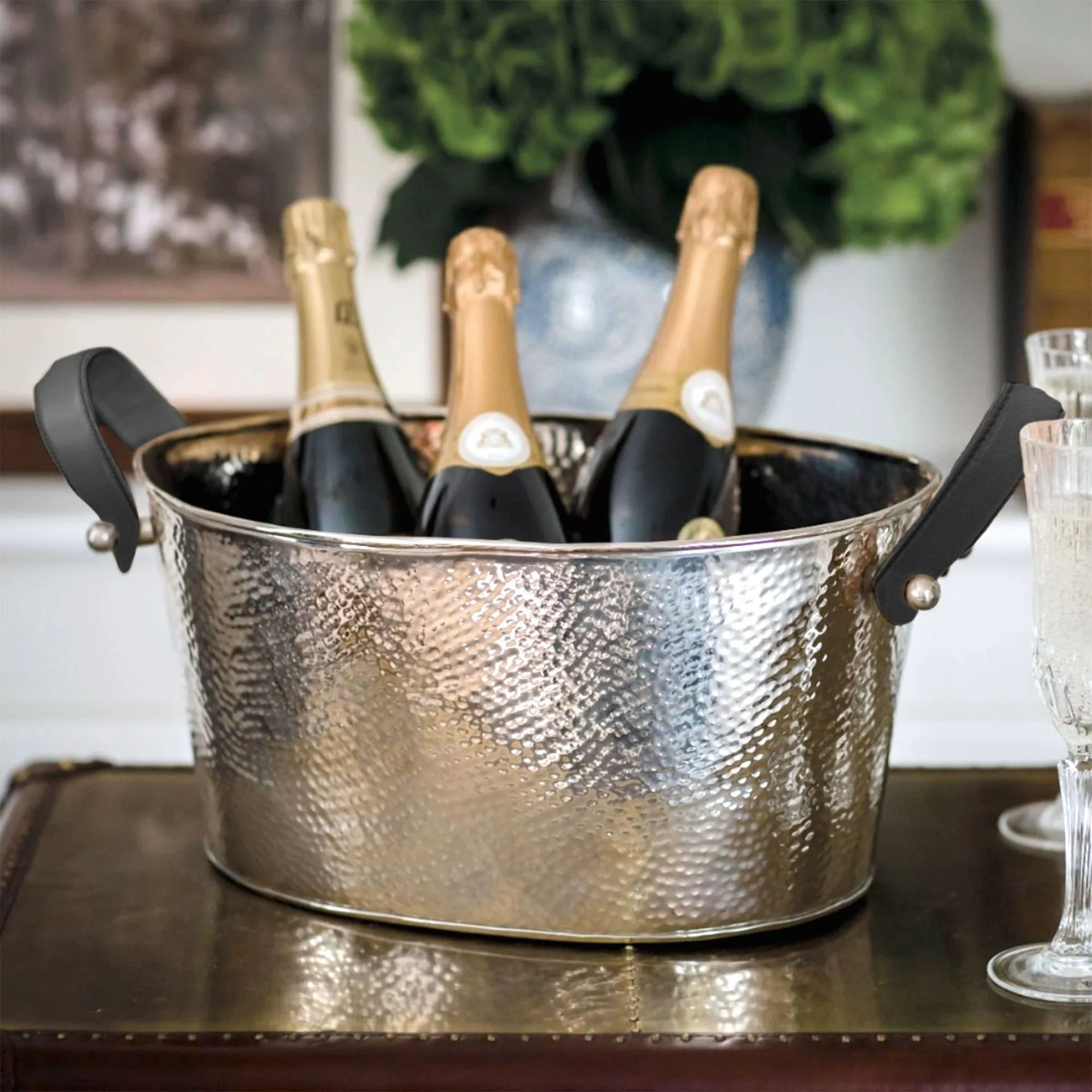 GAVIN – Champagne cooler – Hammered – Large - Image 3