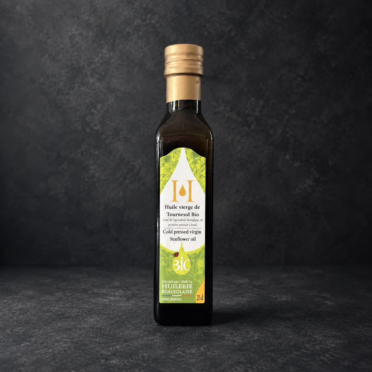 Cold-pressed Virgin Sunflower Oil – organic – 250ml – Huilerie Beaujolaise